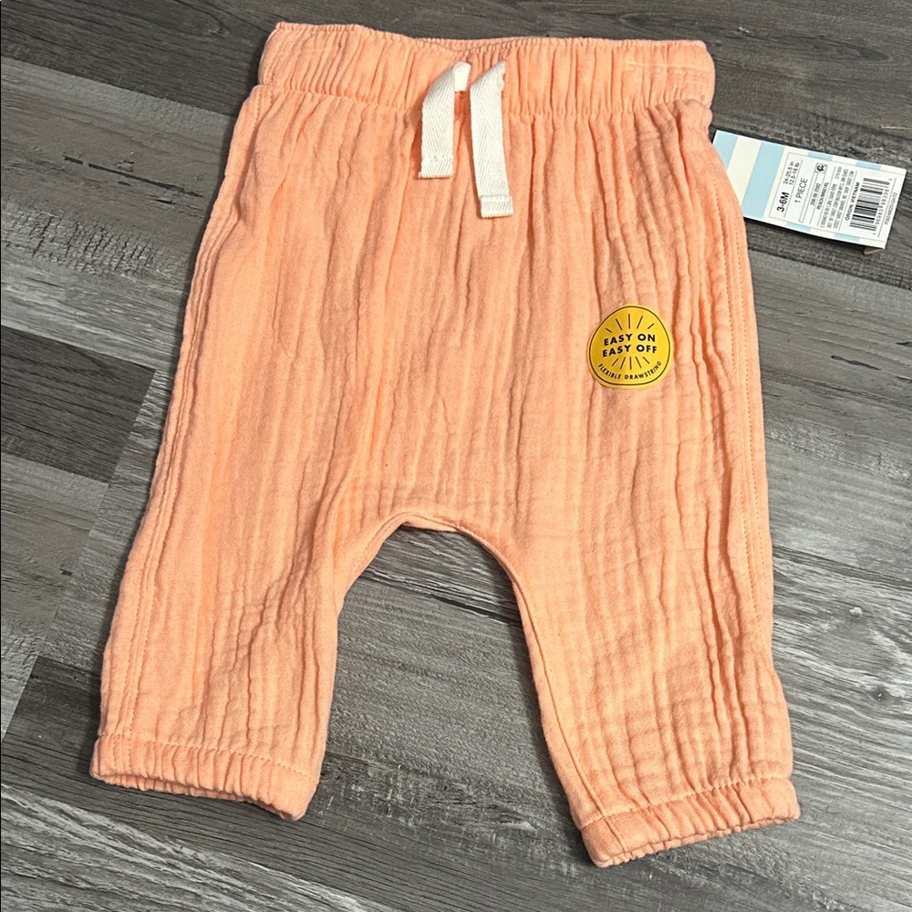 Cat & Jack Peach Kids Bottoms with White Drawstring